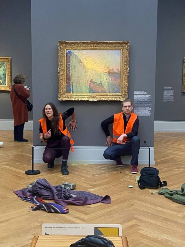 Monet’s  Painting Doused By German Activists With Mashed Potatoes