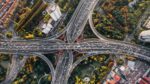 aerial photography of concrete roads