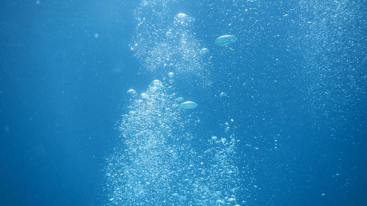 water bubbles.