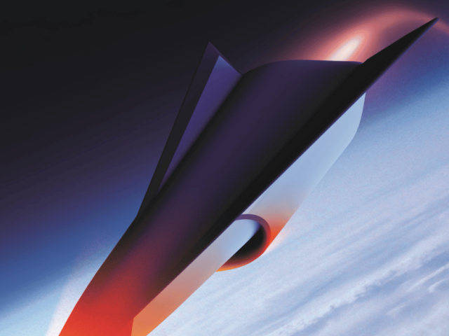 An artist's intepretation of a hypersonic vehicle. Photo credit GE Aerospace