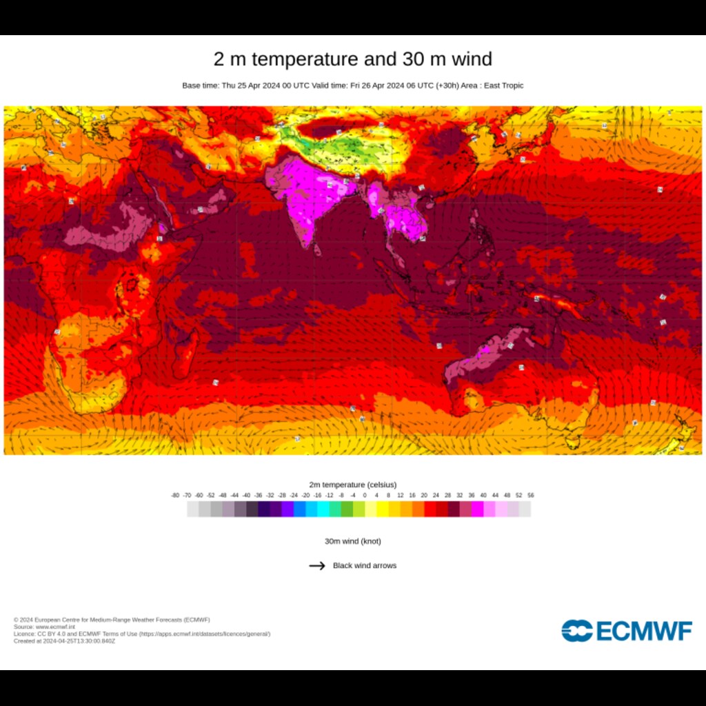 Widespread parts of Asia and Africa reel under extreme weather.