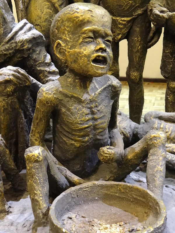 Detail of Hunger - Sculpture by Ahad Hosseini - Azerbaijan Museum - Tabriz - Iranian Azerbaijan - Iran