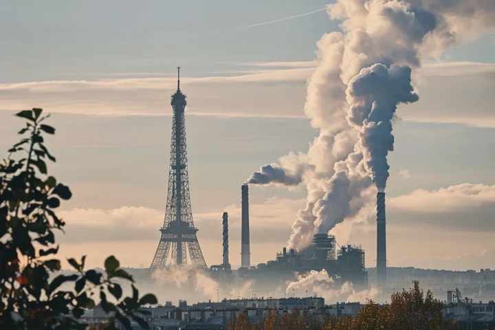 Artist Impression of Pollution / CO2 / Carbon in France / Europe(Source: GigaNectar Team)