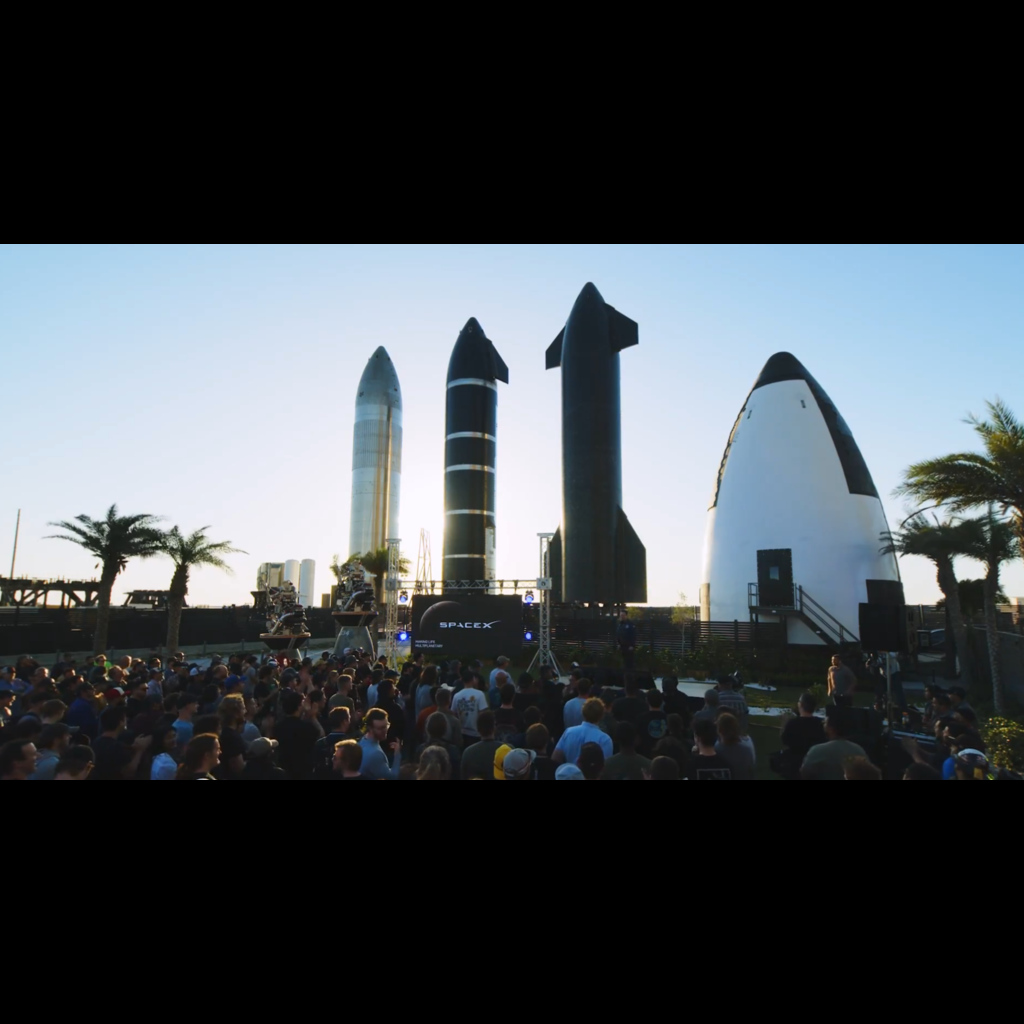 ElonMusk Addresses the Crowd during a talk at Starbase