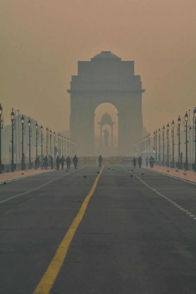 It's an outdoor scene with fog and daybreak with a backdrop concerns air quality and mental health difficulties in extremely polluted cities.(Source: Pexel)