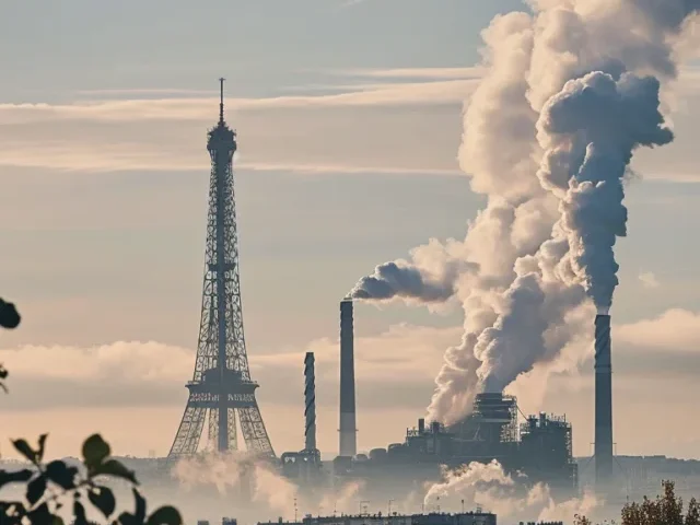 Artist Impression of Pollution / CO2 / Carbon in France / Europe(Source: GigaNectar Team)