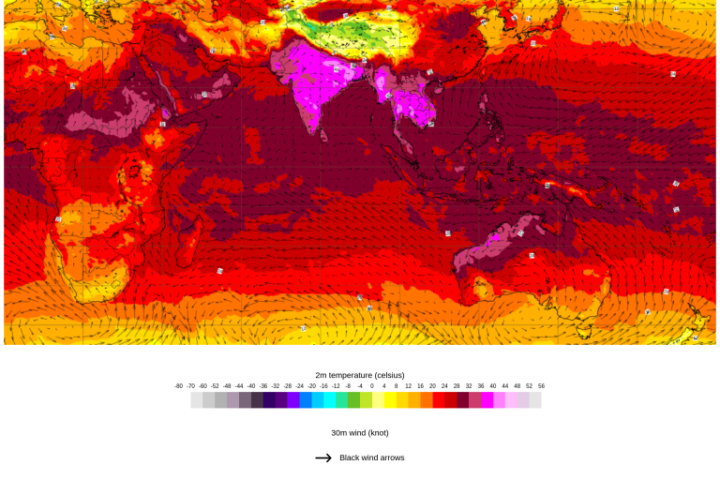 Widespread parts of Asia and Africa reel under extreme weather.