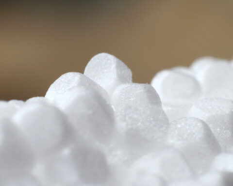 Detail of polystyrene, Photo Credit: Tohico (CC BY 2.0 DEED)