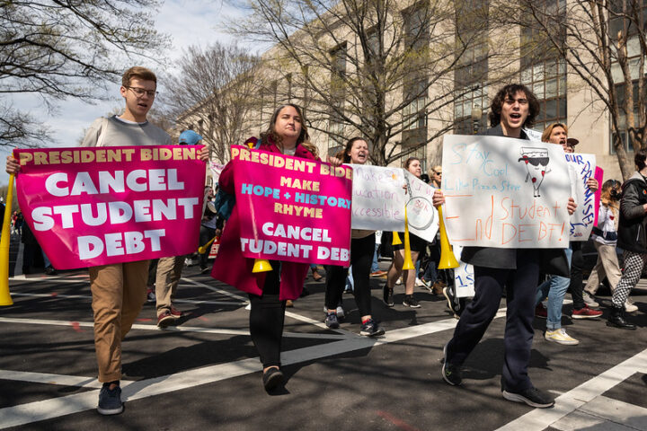 Student Debt Protest, Photo Credit: American Association of University Professors (CC BY-NC-SA 2.0 DEED)