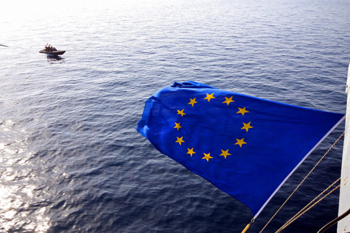 EU Flag, Photo Credit: European Union Naval Force Operation Atalanta (CC BY-ND 2.0 DEED)