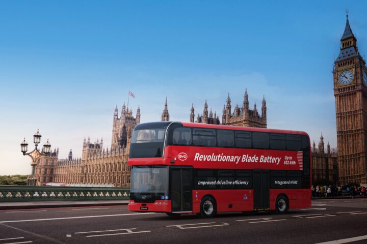 BYD BD11 double-decker bus in London