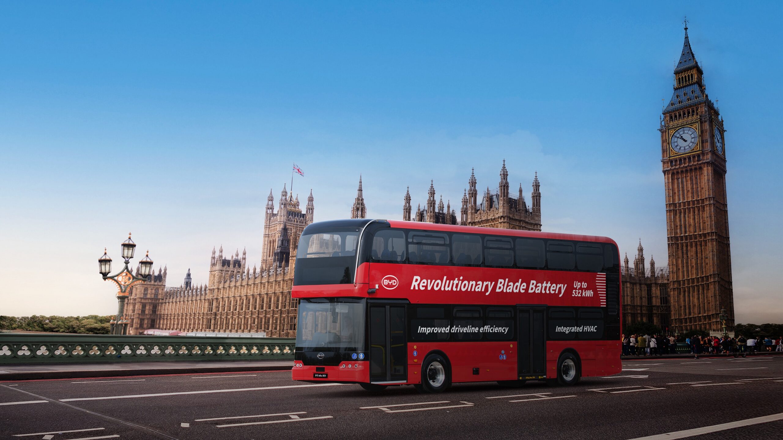 BYD BD11 double-decker bus in London