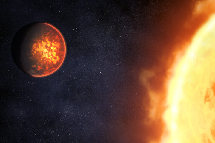 Illustration of Exoplanet 55 Cancri e and Its Star. Photo Credit: Web Space Telescope