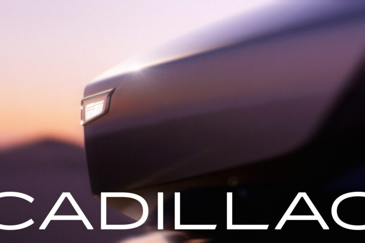 View of Cadillac’s concept vehicle, Opulent Velocity, with illuminated Cadillac emblem.( Source: Cadillac )