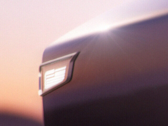 View of Cadillac’s concept vehicle, Opulent Velocity, with illuminated Cadillac emblem.( Source: Cadillac )