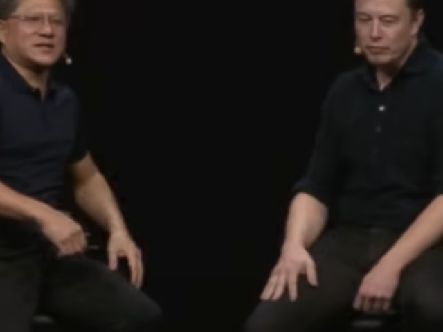 Elon Musk and Nvidia's CEO sitting Together