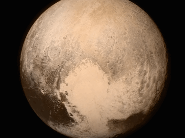 In 2015, three billion miles away, Pluto sent a “love note” back to Earth, via NASA's New Horizons spacecraft. Credit: NASA/JHUAPL/SWRI