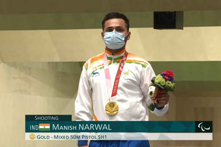 Manish Narwal, An Indian Para Pistol Shooter Has Claimed A Gold Medal At The Tokyo Paralympics.