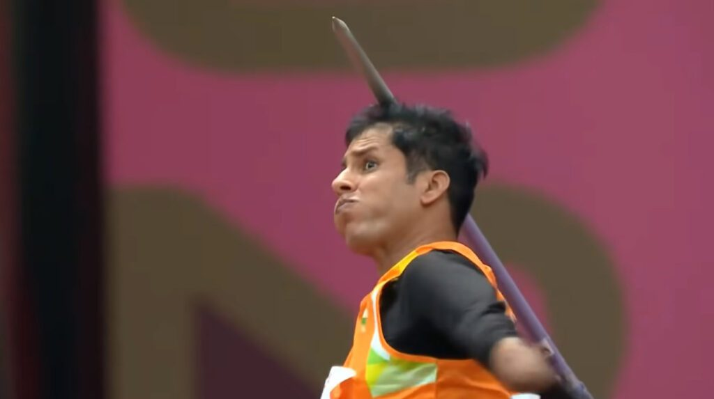 India’s Devendra Jhajharia won the silver medal in the men’s javelin throw