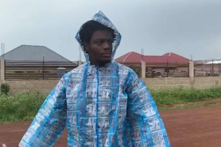 Raincoat Made From Plastic Bags