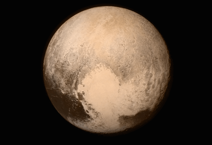 In 2015, three billion miles away, Pluto sent a “love note” back to Earth, via NASA's New Horizons spacecraft. Credit: NASA/JHUAPL/SWRI