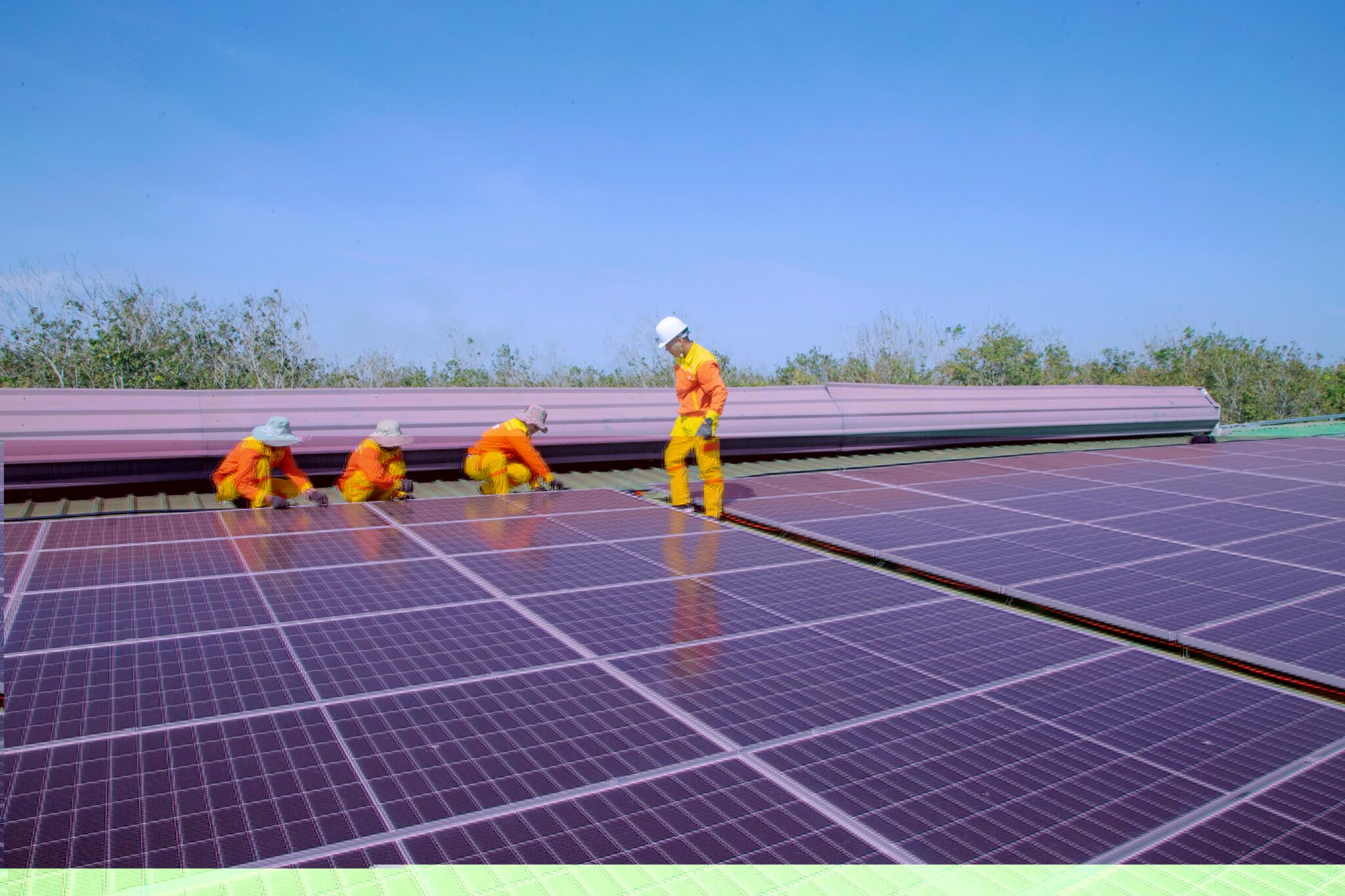 Solar Technicians Installing Solar Panels