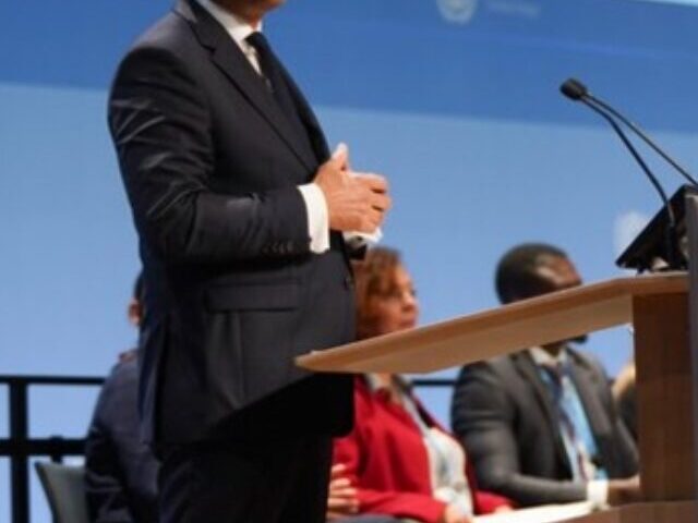 Simon Stiell delivering opening speech at the June UN Climate Meetings.