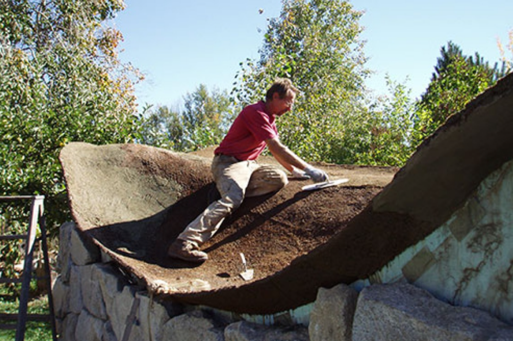 Dr. David Stone working with Ferrock material, Photo Source- University of Arizona