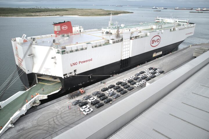 BYD’s EXPLORER NO.1 Docks in Brazil , Photo Source : BYD