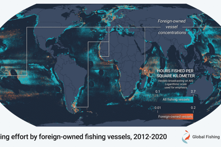 Fishing effort by foreign-owned fishing vessels, 2012-2020.