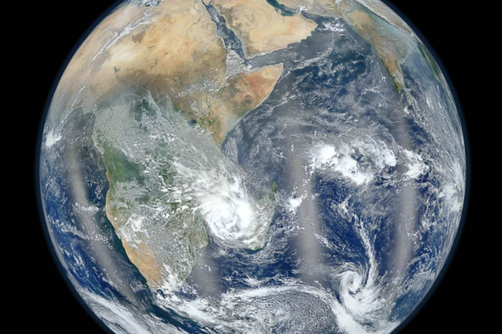 Africa from low orbiting. satellite Suomi NPP.( Credit: NASA/NOAA )
