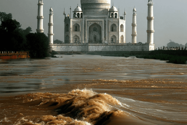 Representational Image- Taj Mahal Flooded