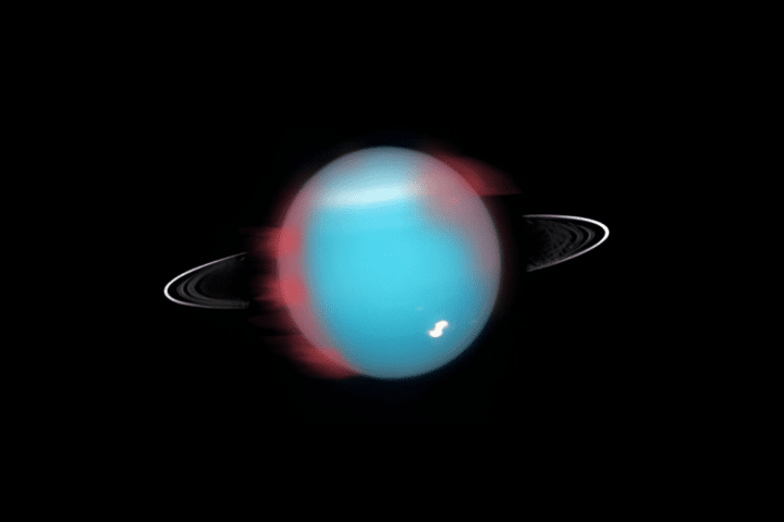 NASA, ESA and M. Showalter (SETI Institute) for the background image of Uranus