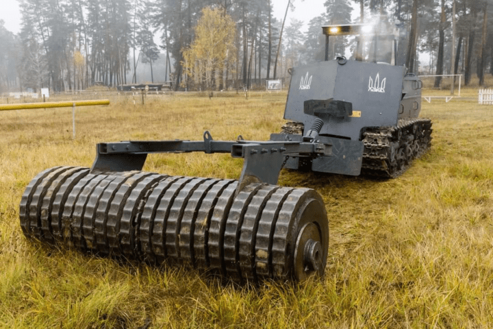 The soil preparation vehicle for demining, October 2023, Kharkiv region.