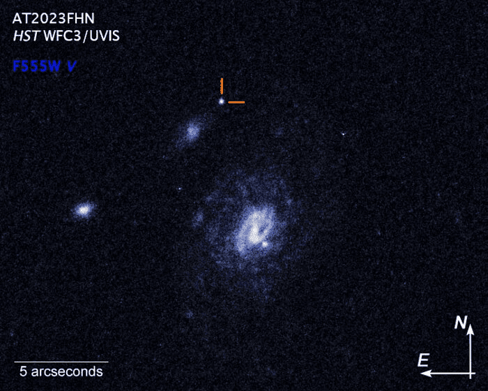 Hubble image of a Luminous Fast Blue Optical Transient (LFBOT)
