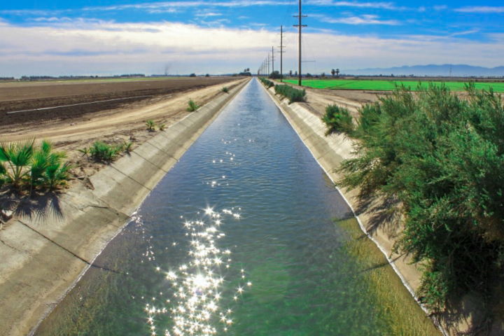 Canals of Imperial Valley which bring irrigational water from Colorado to serve the farm lands