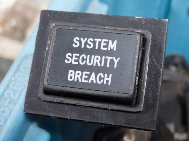 System Security Breach alert button. Photo Source: System Security Breach