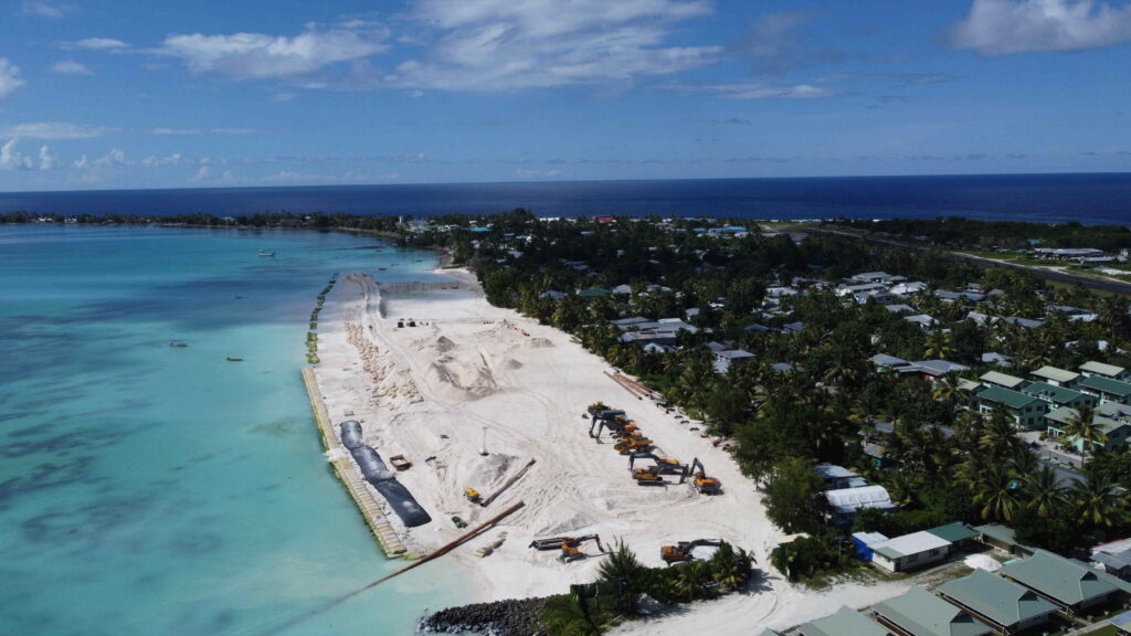 Work begins to protect Tuvalu from rising sea levels.