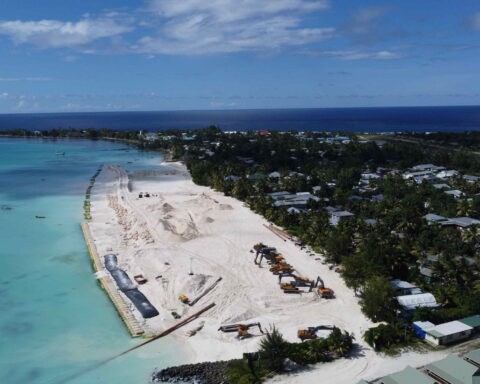 Work begins to protect Tuvalu from rising sea levels.