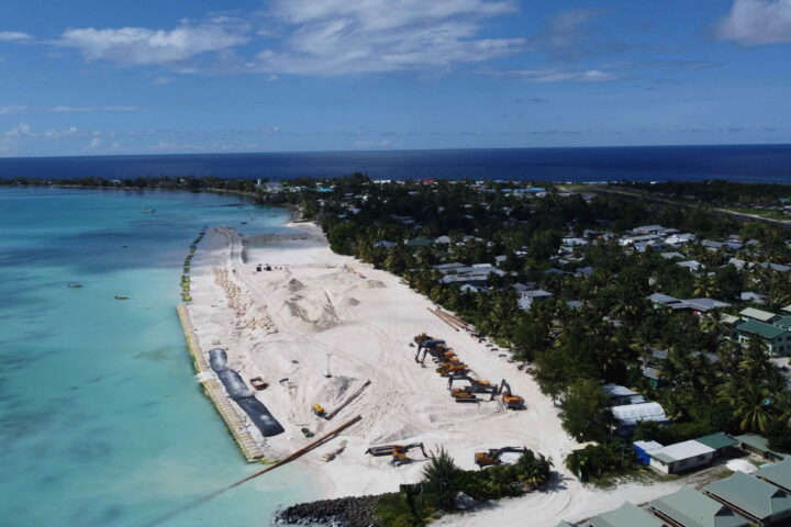 Work begins to protect Tuvalu from rising sea levels.