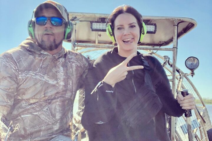 Louisiana Alligator Tour Guide Jeremy Dufrene and Lana Del Rey.