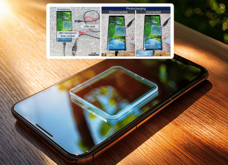 Smartphone Screen Charging Made Possible by Transparent Solar Cells' 15.8% Efficiency