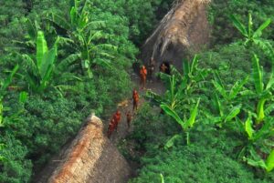 Isolated Indians in a village located in the Brazilian state of Acre.