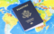 Passport on Map.