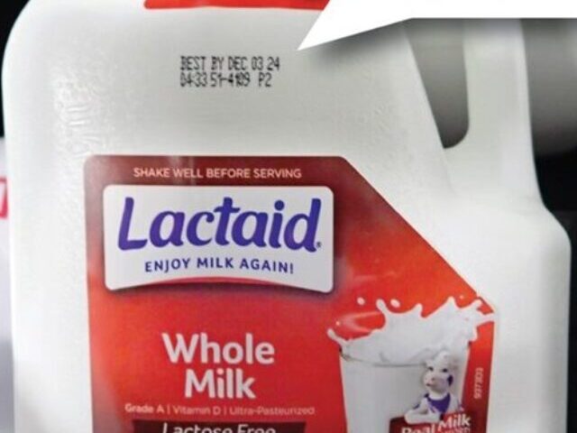 A Can of Lactaid Whole Milk.