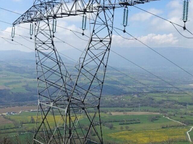 Power transmission tower.