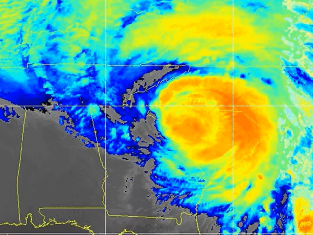 Hurricane Helene rapidly moving into south-eastern Georgia. Photo Source: NOAA NWS National Hurricane Center