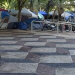 Near the Broward County Main Library in Fort Lauderdale, Florida, is a homeless camp.