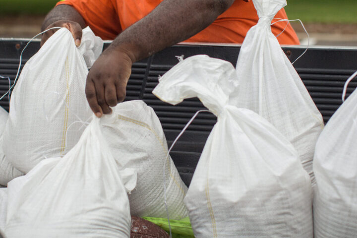 Sandbags.