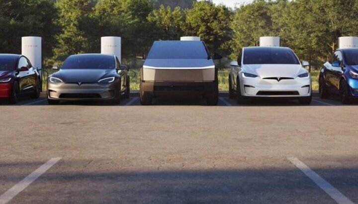 Tesla cars.